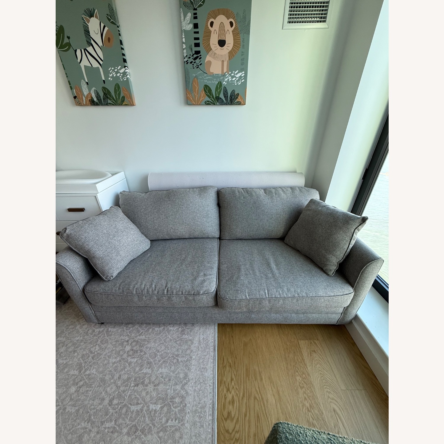 Birch Lane Light Gray Fabric Sleeper Sofa - image-2