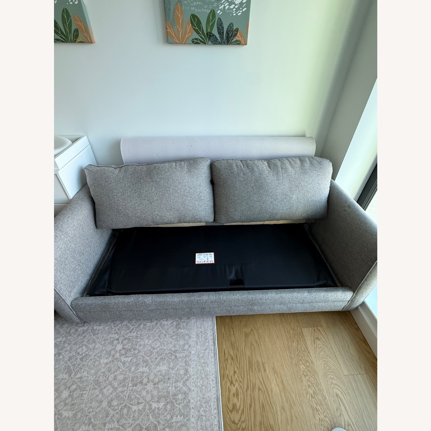 Birch Lane Light Gray Fabric Sleeper Sofa - image-4