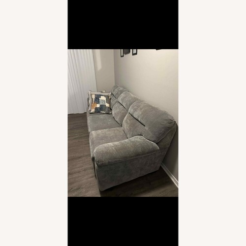 Used Ashley Furniture Light Gray Fabric 2 Seater Sofa for sale on AptDeco