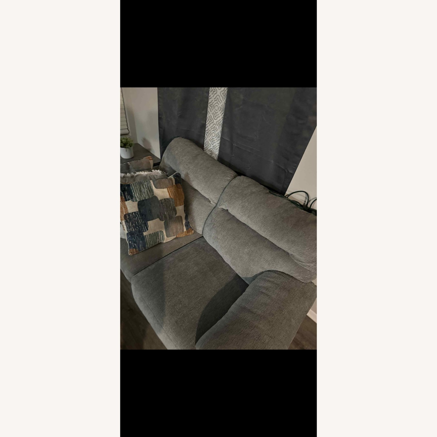Ashley Furniture Light Gray Fabric 2 Seater Sofa - image-2
