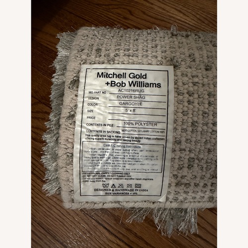 Used Mitchell Gold + Bob Williams Powershag in Gargoyle Area Rug 5' x 8' for sale on AptDeco