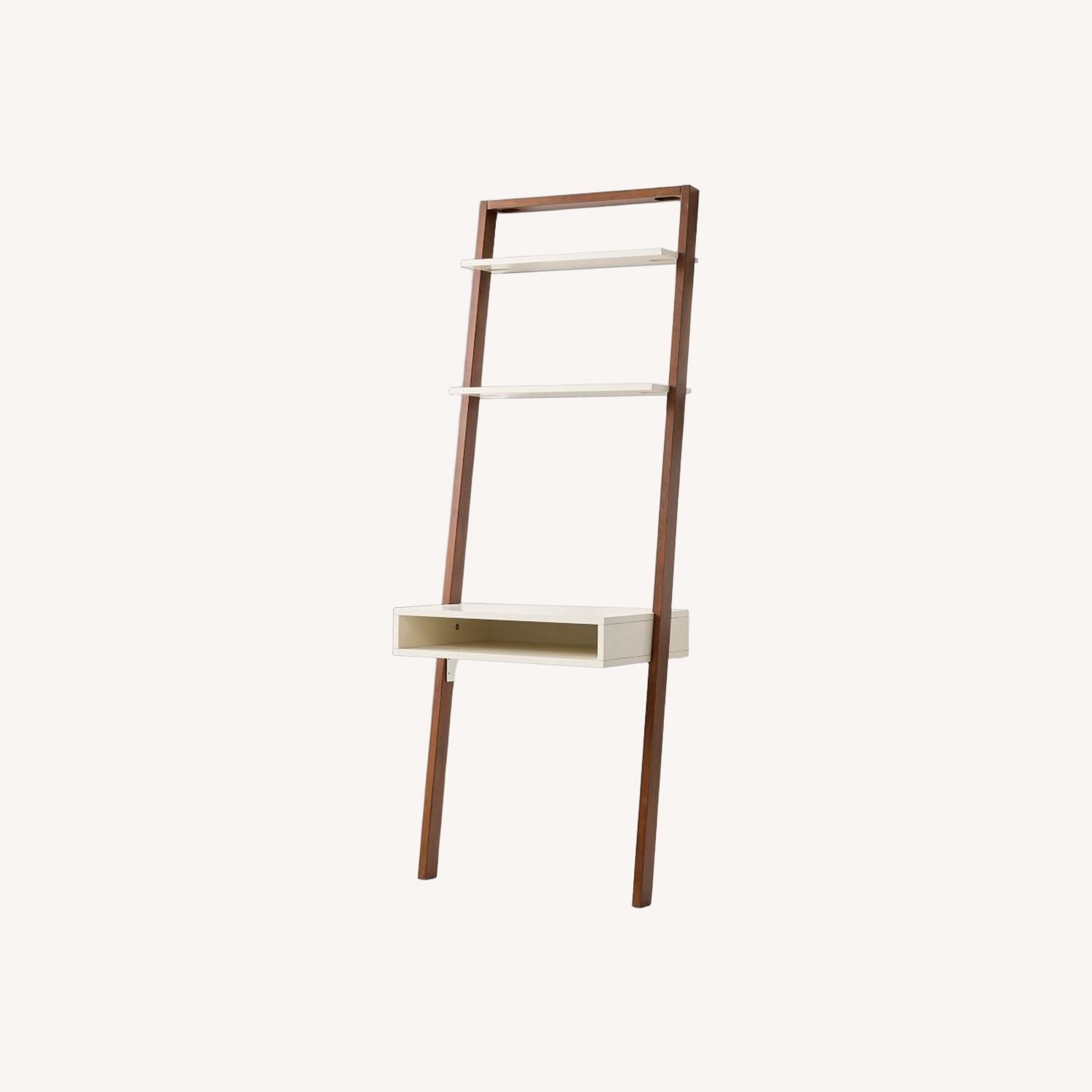 West Elm Dark Brown Wood Desk - image-0