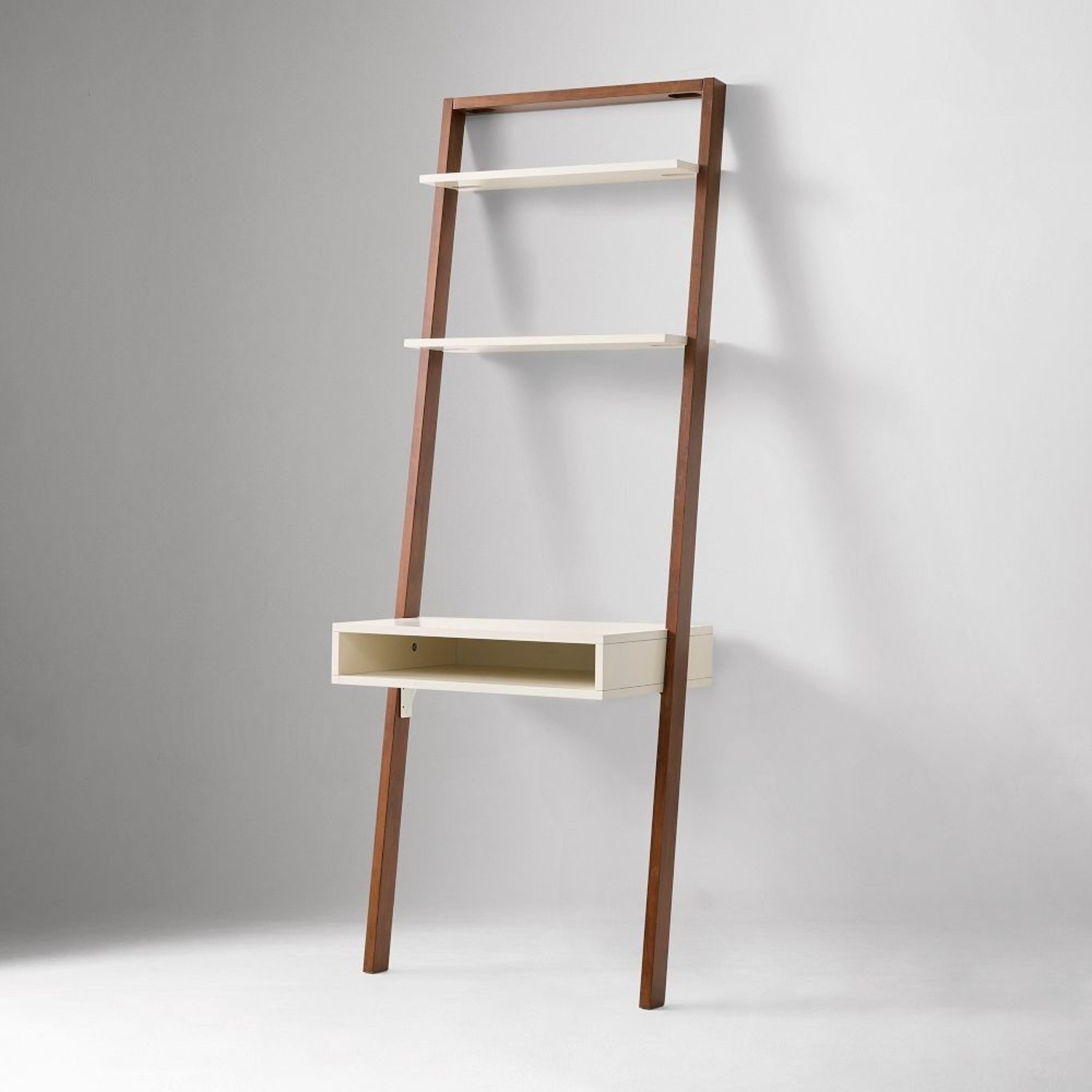 West Elm Dark Brown Wood Desk - image-5