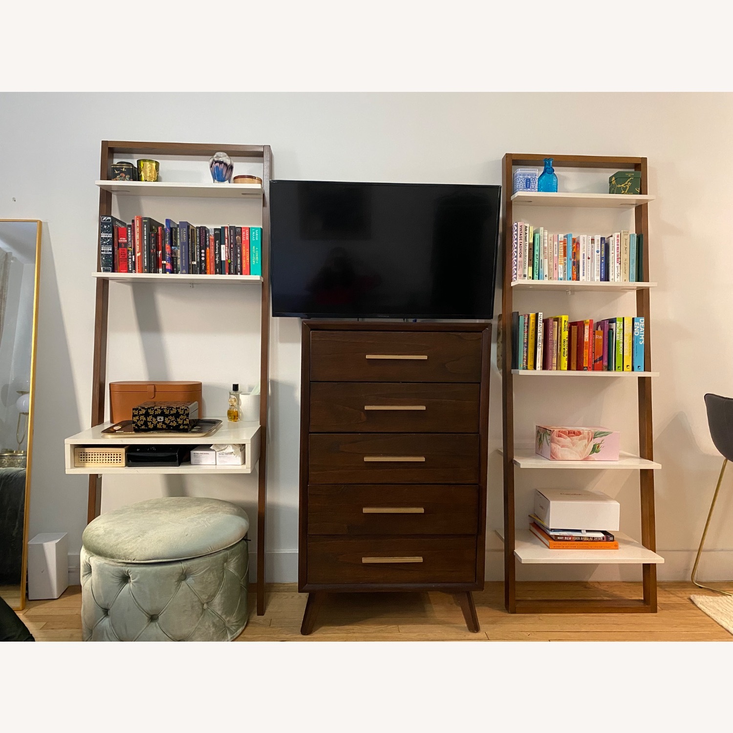 West Elm Dark Brown Wood Desk - image-4