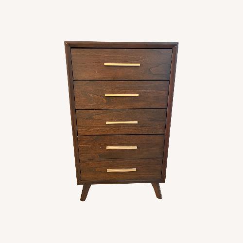 Used Vintage Dark Brown Wood Dresser for sale on AptDeco