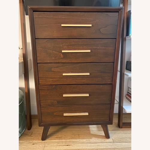 Used Vintage/Antique Finds Dark Brown Wood Bookcase for sale on AptDeco
