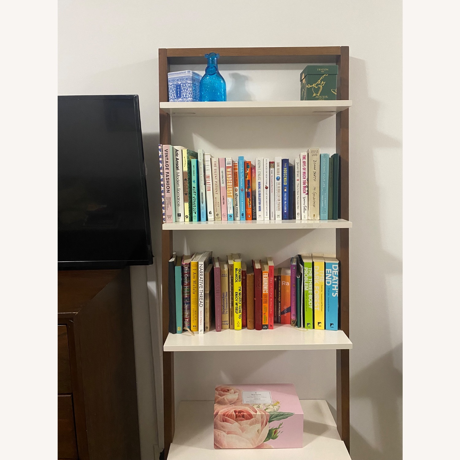 West Elm Dark Brown Wood Wall Shelf - image-5