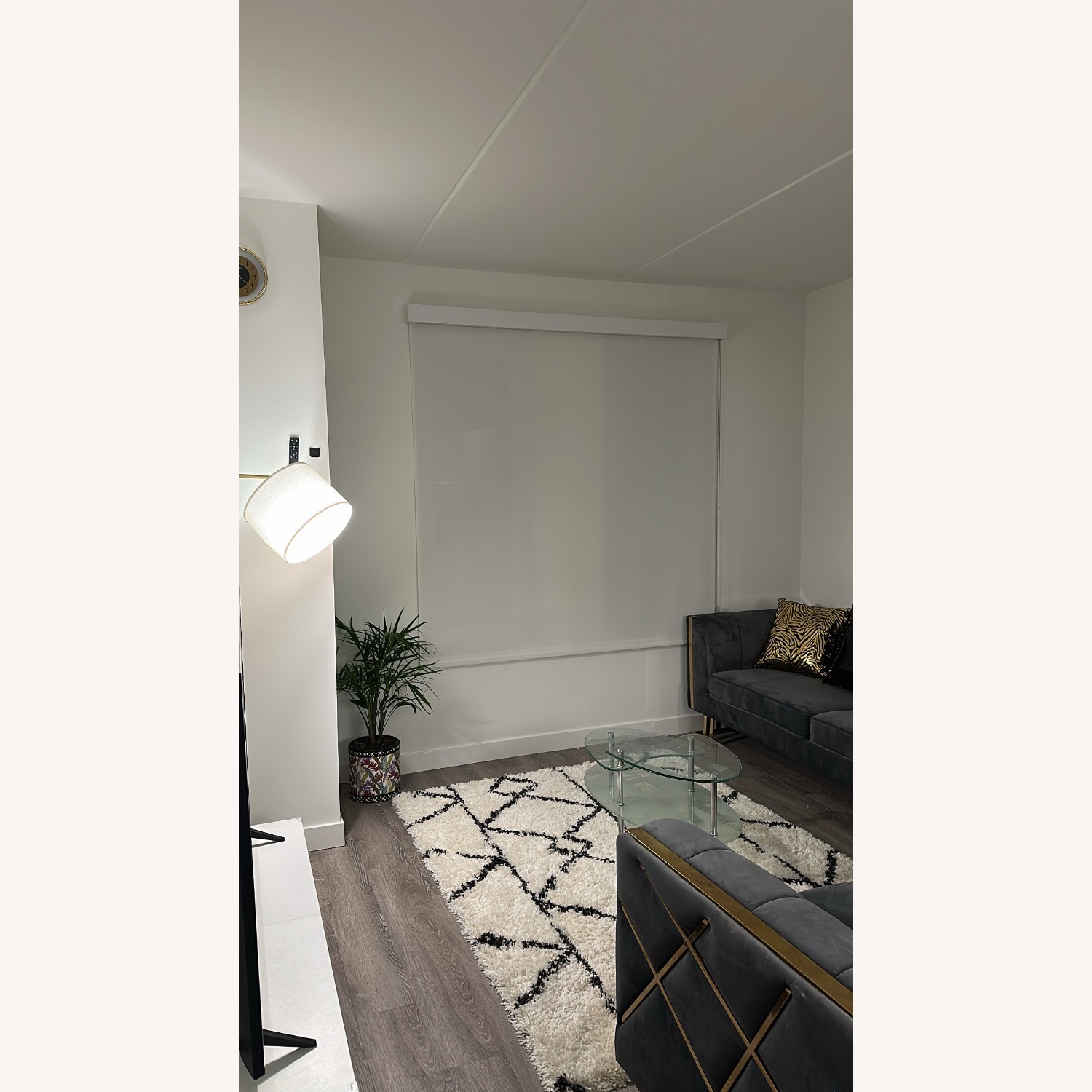 Light Gray Velvet Loveseat - image-3