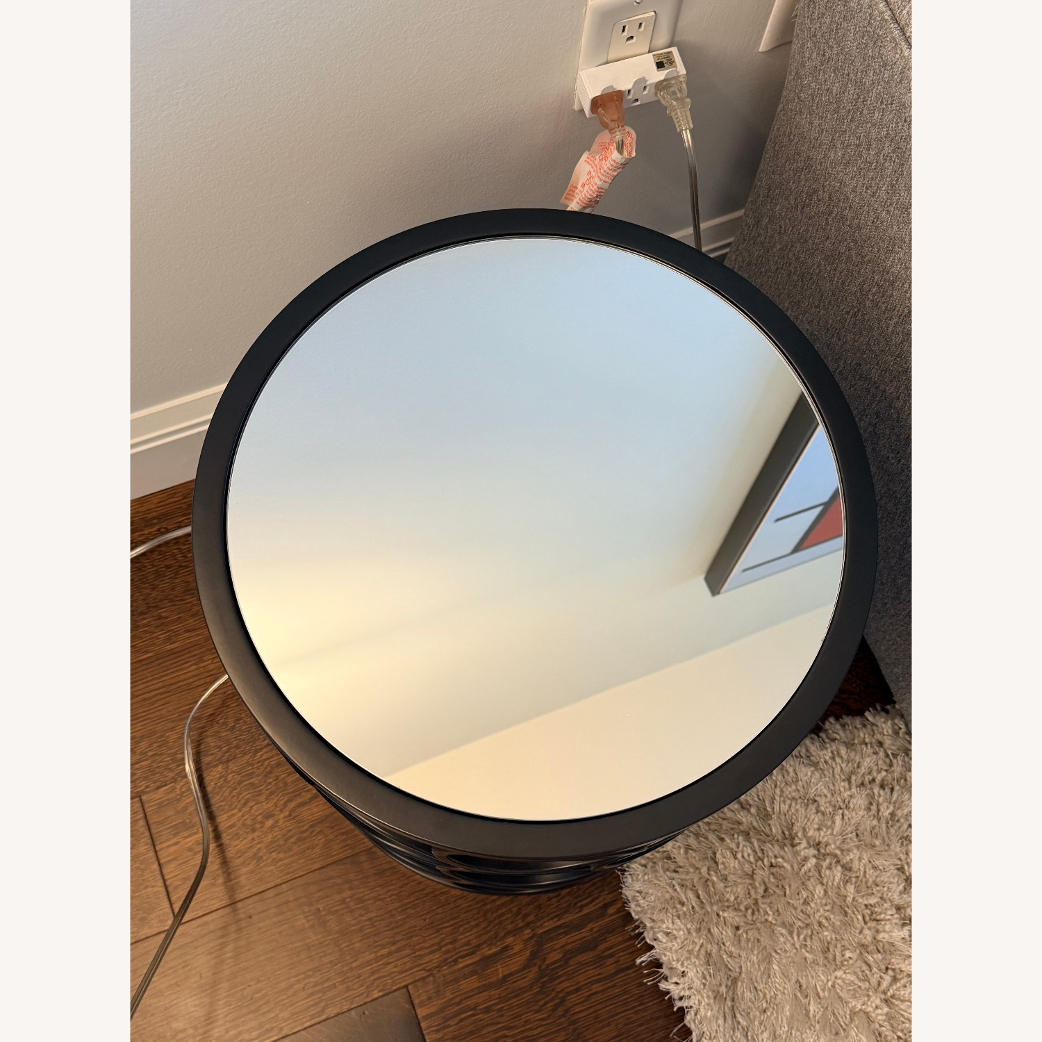 Dark Gray/Brown Metal Side Table  - image-3