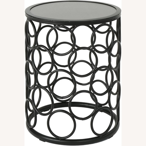Used Dark Gray/Brown Metal Side Table  for sale on AptDeco