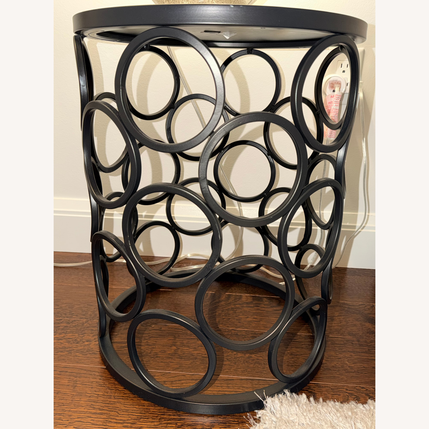 Dark Gray/Brown Metal Side Table  - image-5