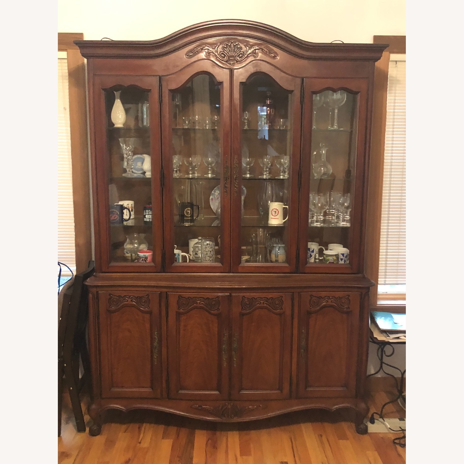 Vintage/Antique Finds Dark Brown Wood Wall Unit - image-2