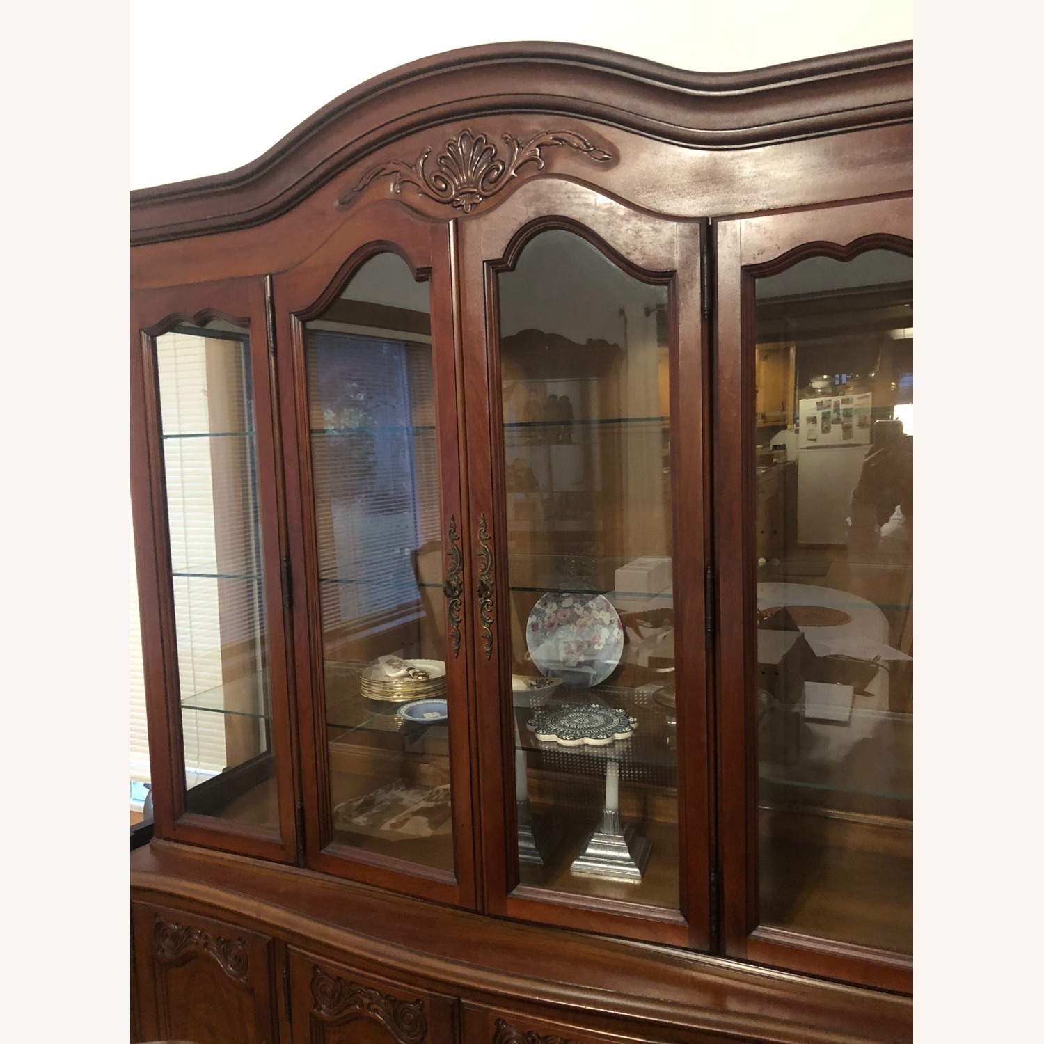 Vintage/Antique Finds Dark Brown Wood Wall Unit - image-5