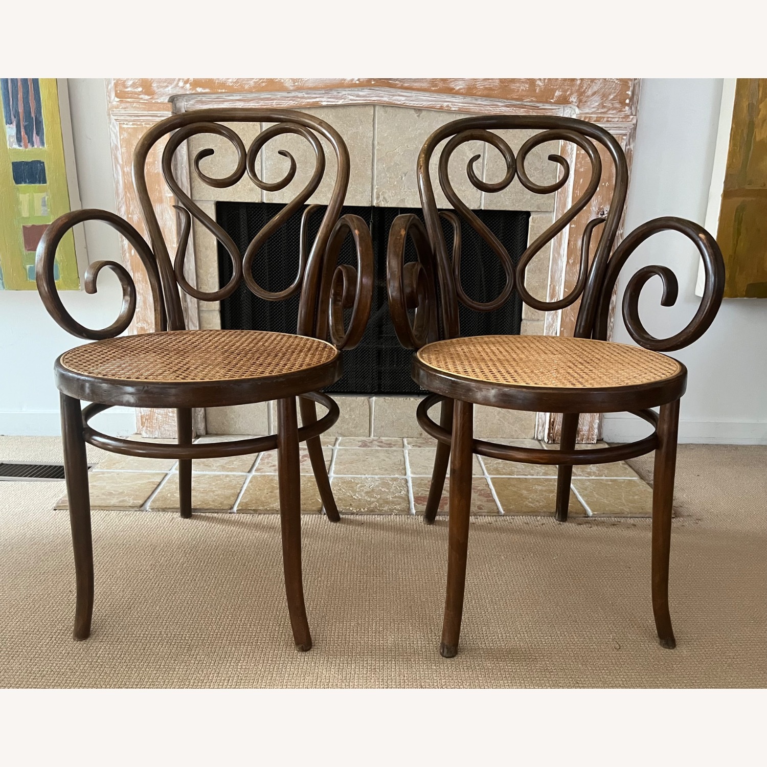 Antique Bentwood Arm Chairs Early 20th C Italian - image-2
