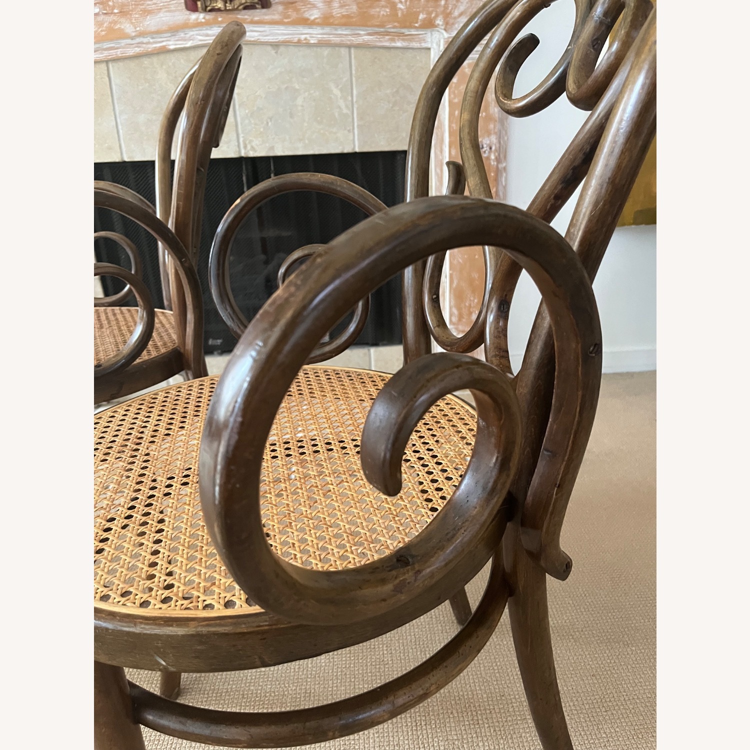 Antique Bentwood Arm Chairs Early 20th C Italian - image-3