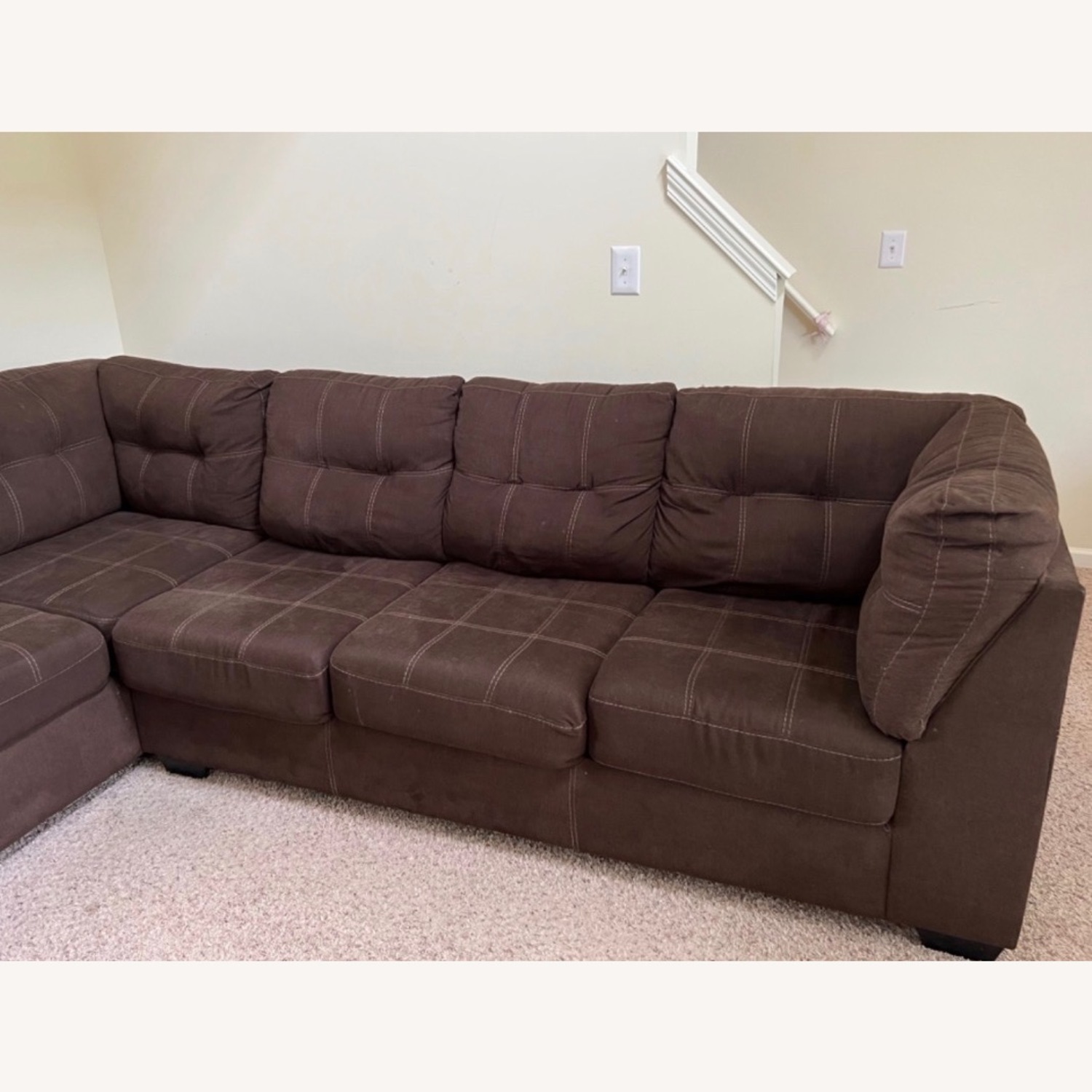 Raymour & Flanigan Desmond Dark Brown 2 Piece Sectional - image-4