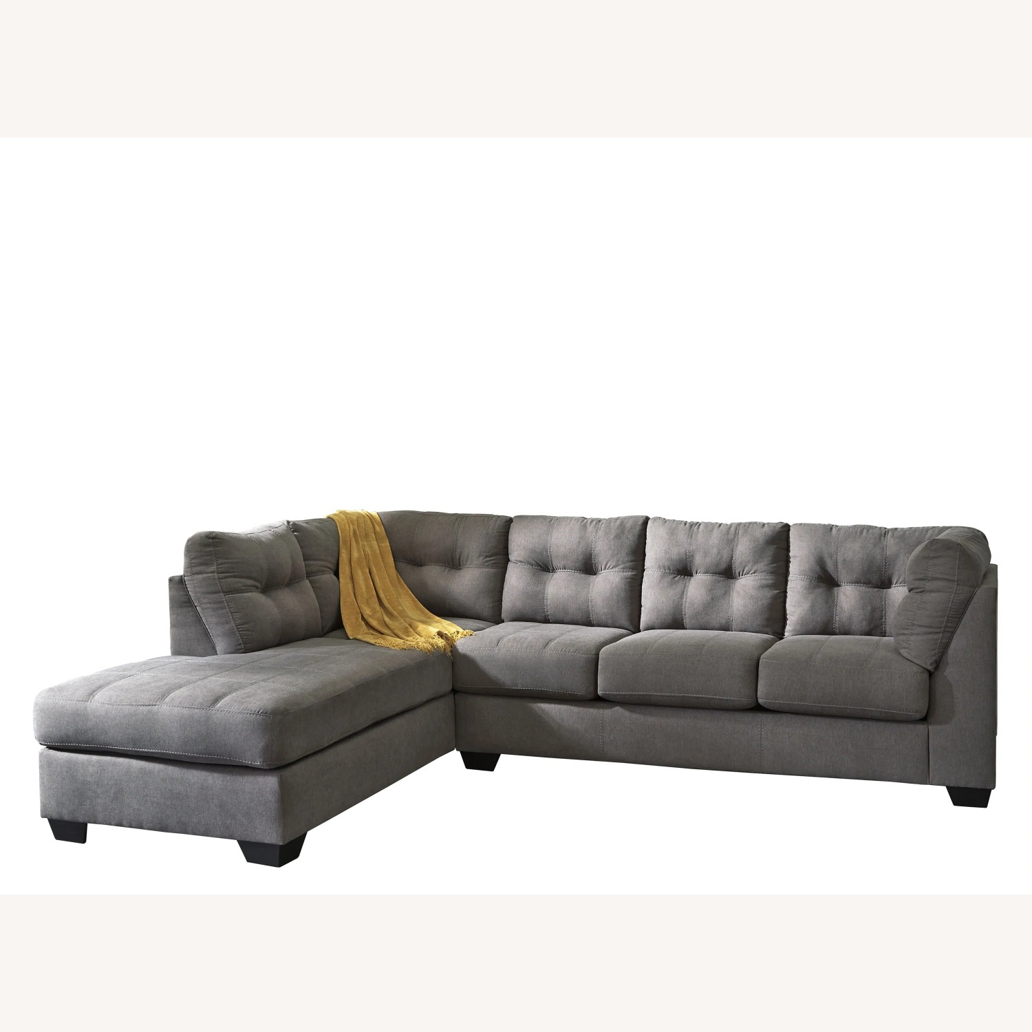 Raymour & Flanigan Desmond Dark Brown 2 Piece Sectional - image-0