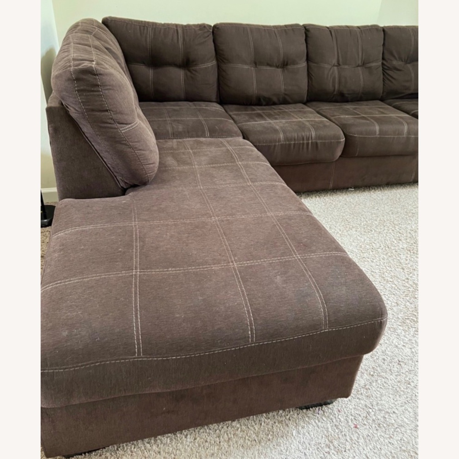 Raymour & Flanigan Desmond Dark Brown 2 Piece Sectional - image-3