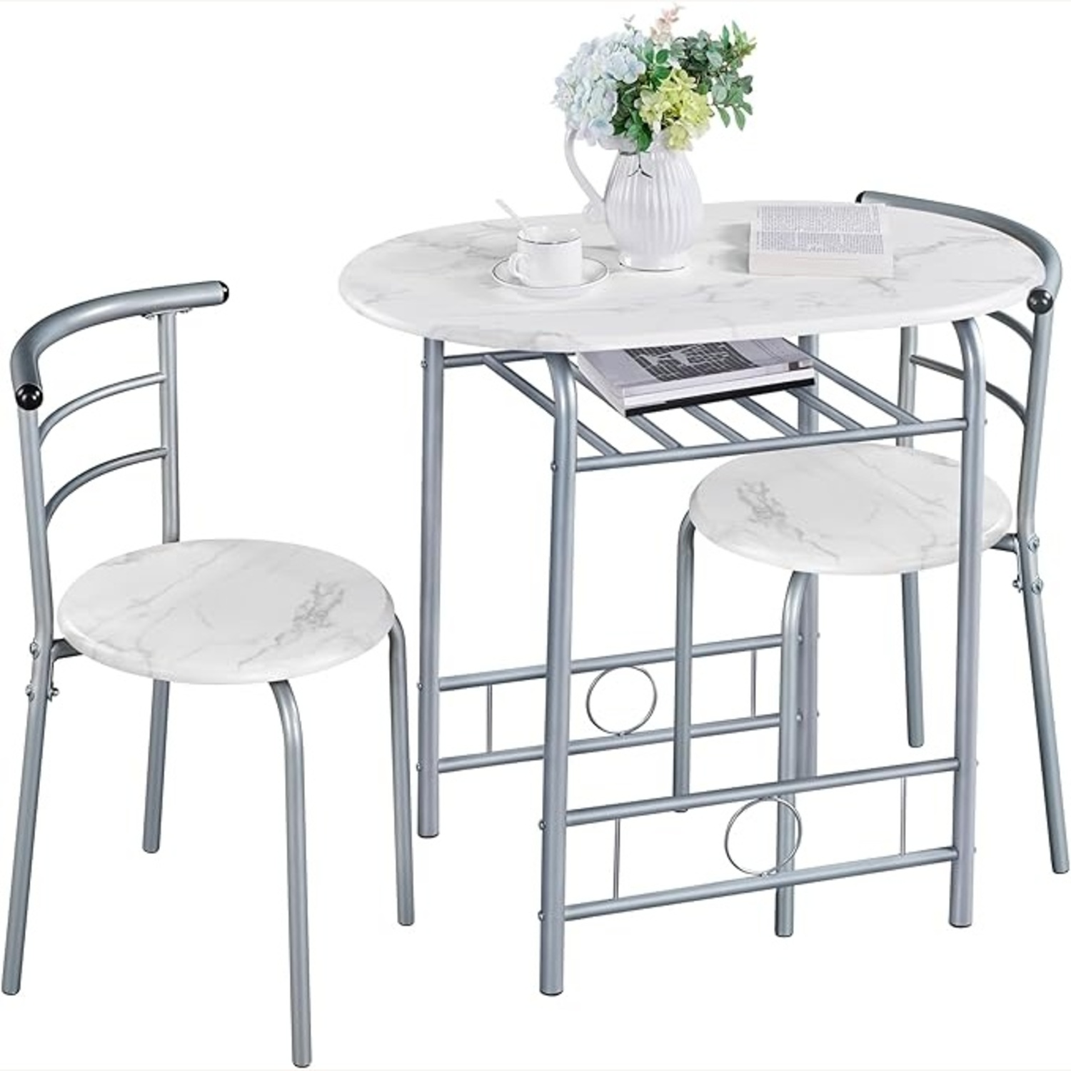 Wayfair Vasilij White Dining Set - image-4