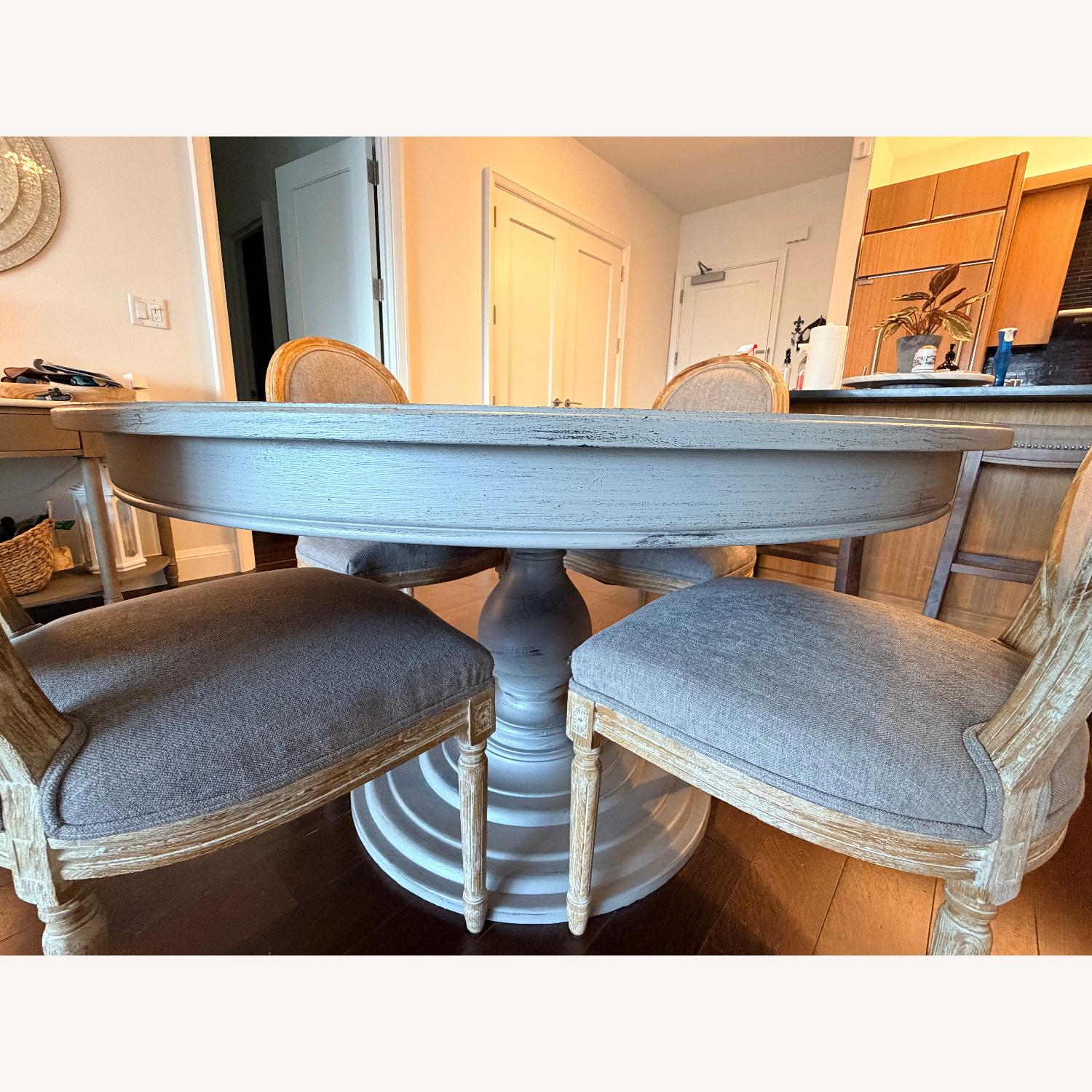 Pier 1 Imports Light Gray Wood Dining Sets - image-2