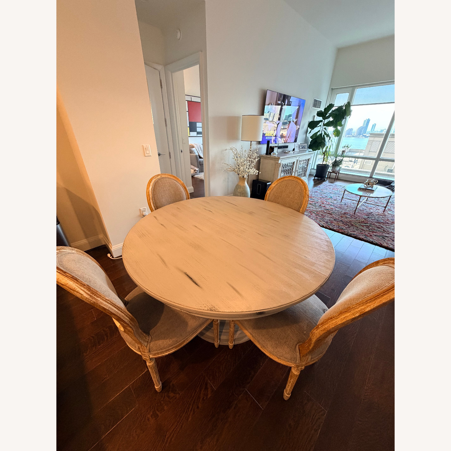 Pier 1 Imports Light Gray Wood Dining Sets - image-4