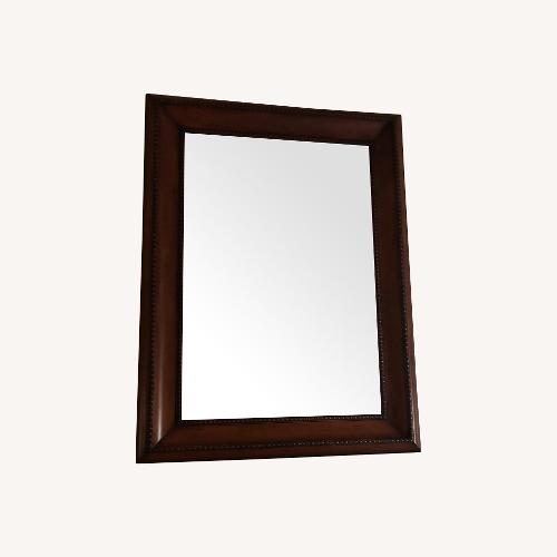 Used Oversized Wood-Framed Wall Mirror for sale on AptDeco