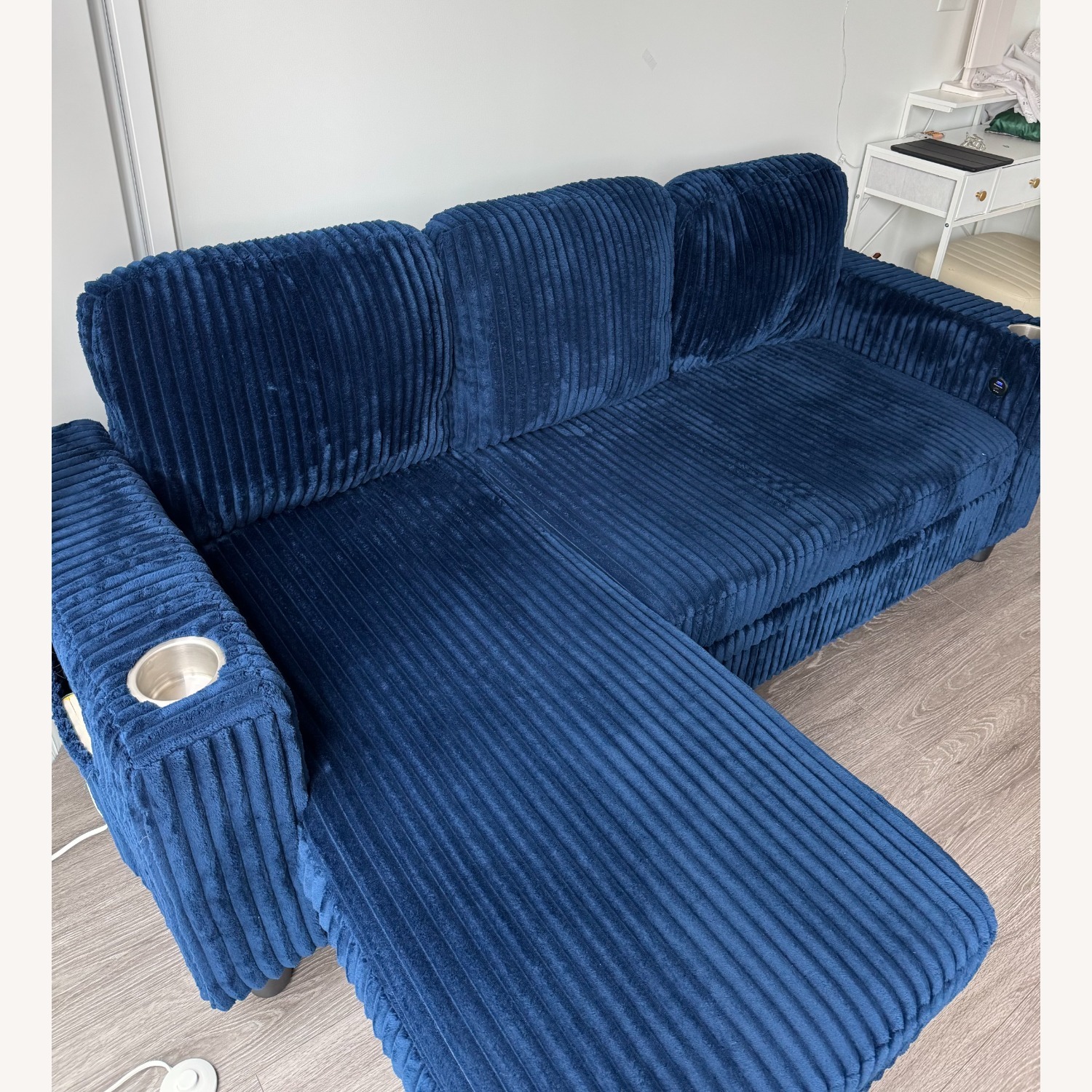 Linsey Home Blue Sleeper Sofa - image-1