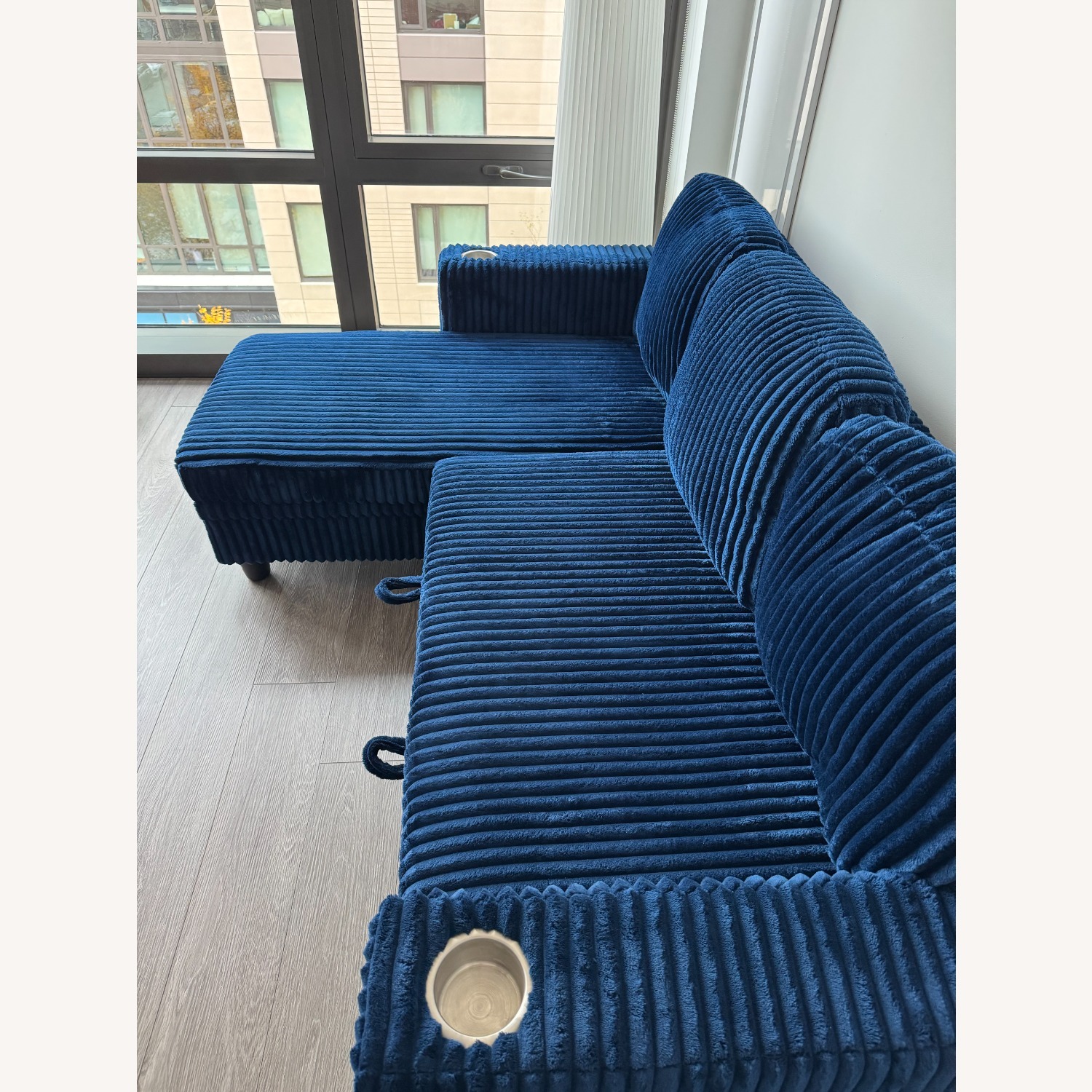 Linsey Home Blue Sleeper Sofa - image-3