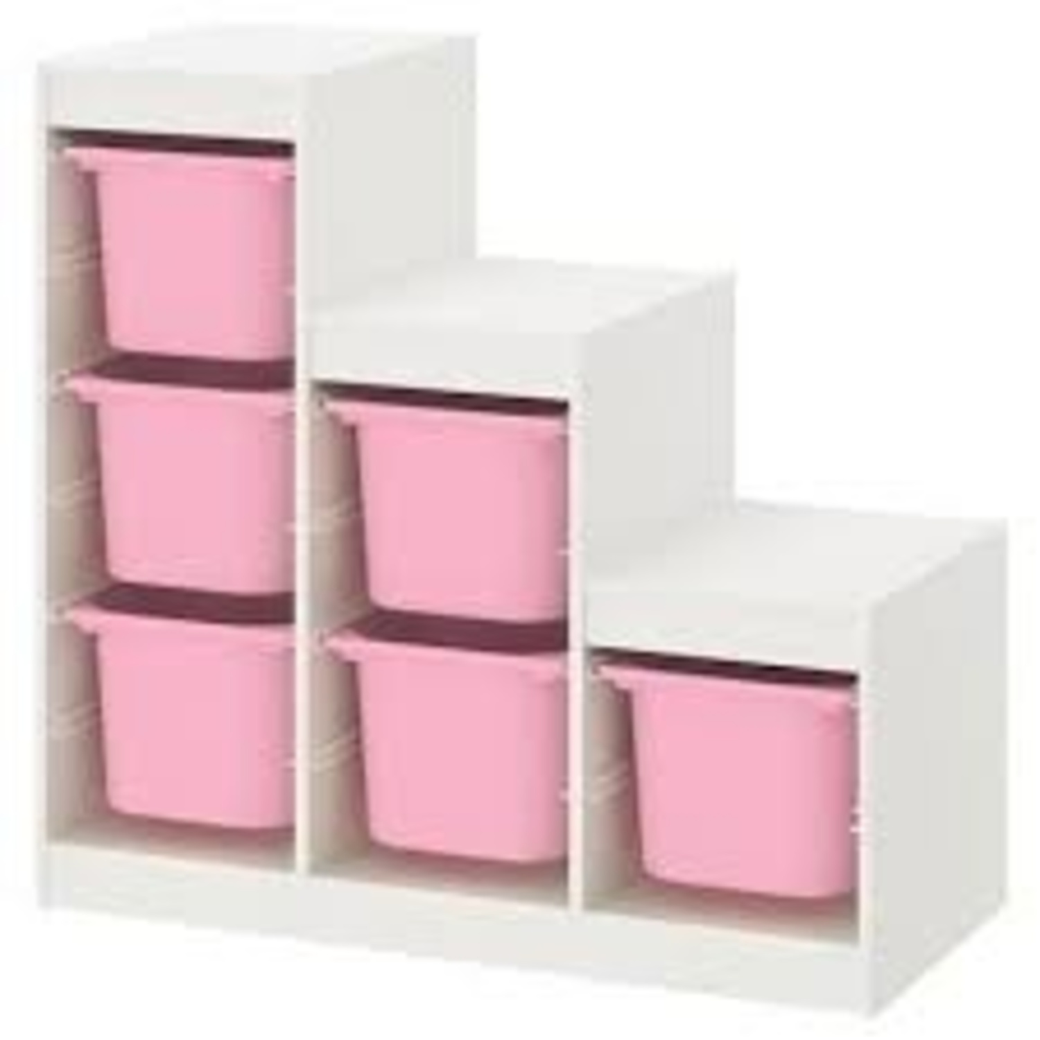 IKEA TROFAST Storage Combination White/Pink Basket - image-5