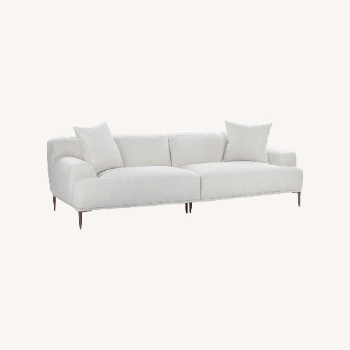 Used Article Abisko White Fabric 2 Seater Sofa for sale on AptDeco