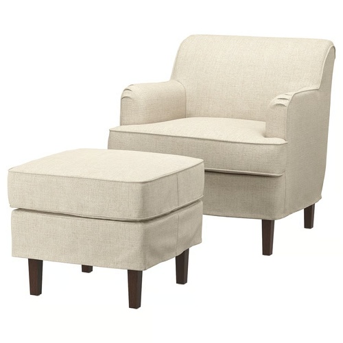 Used ROCKSJÖN Armchair With Ottoman for sale on AptDeco