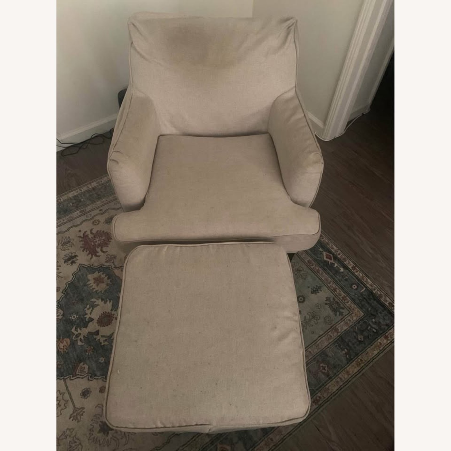 ROCKSJÖN Armchair With Ottoman - image-1