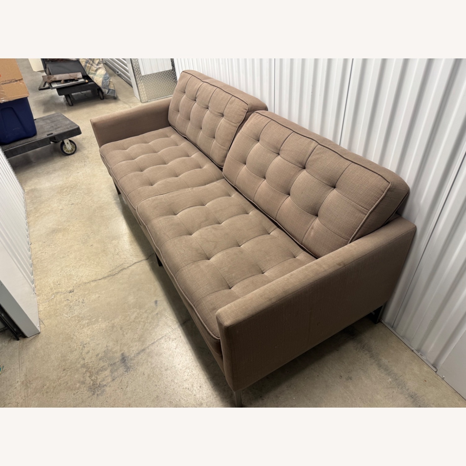 Crate & Barrel Light Gray 2 Seater Sofa - image-4