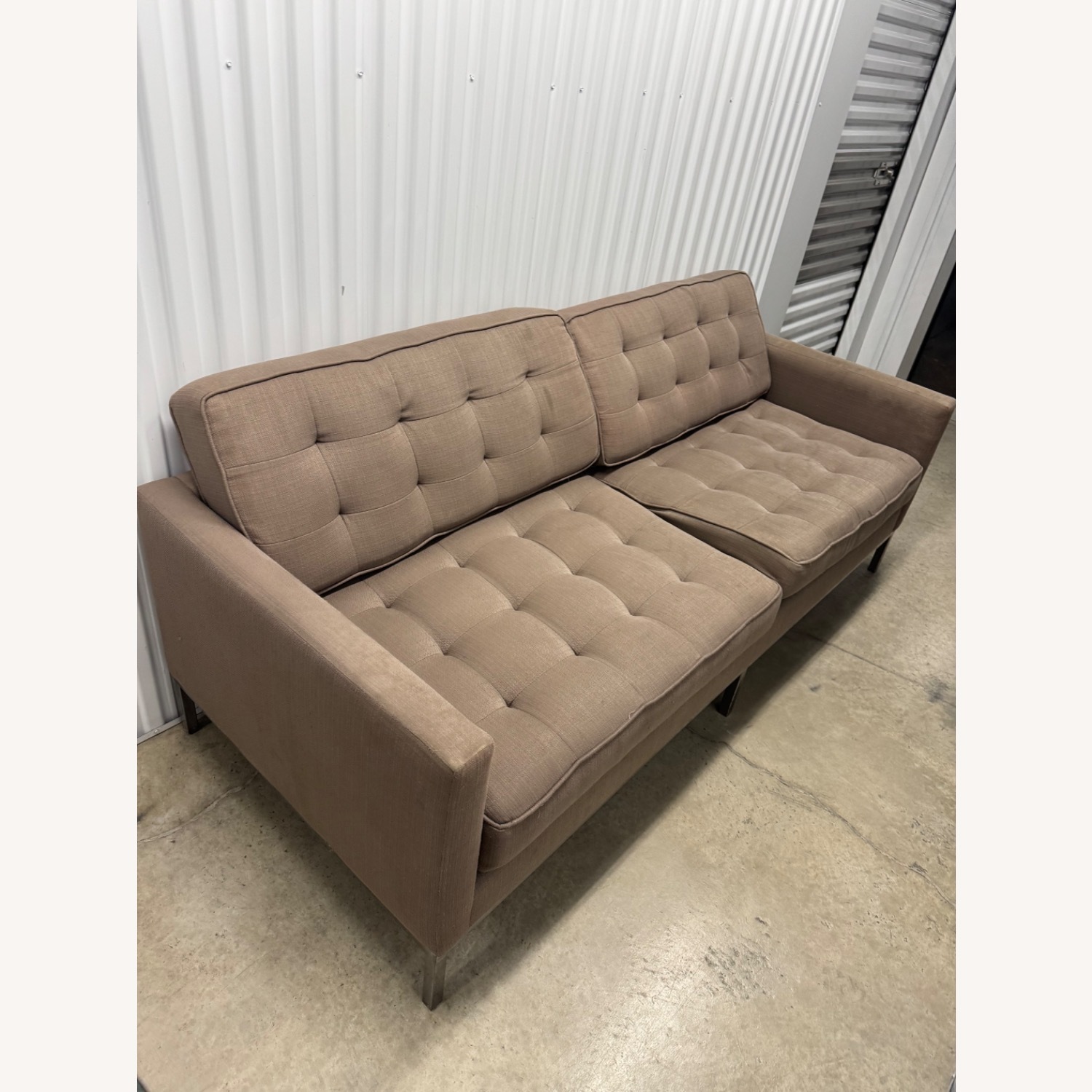 Crate & Barrel Light Gray 2 Seater Sofa - image-3