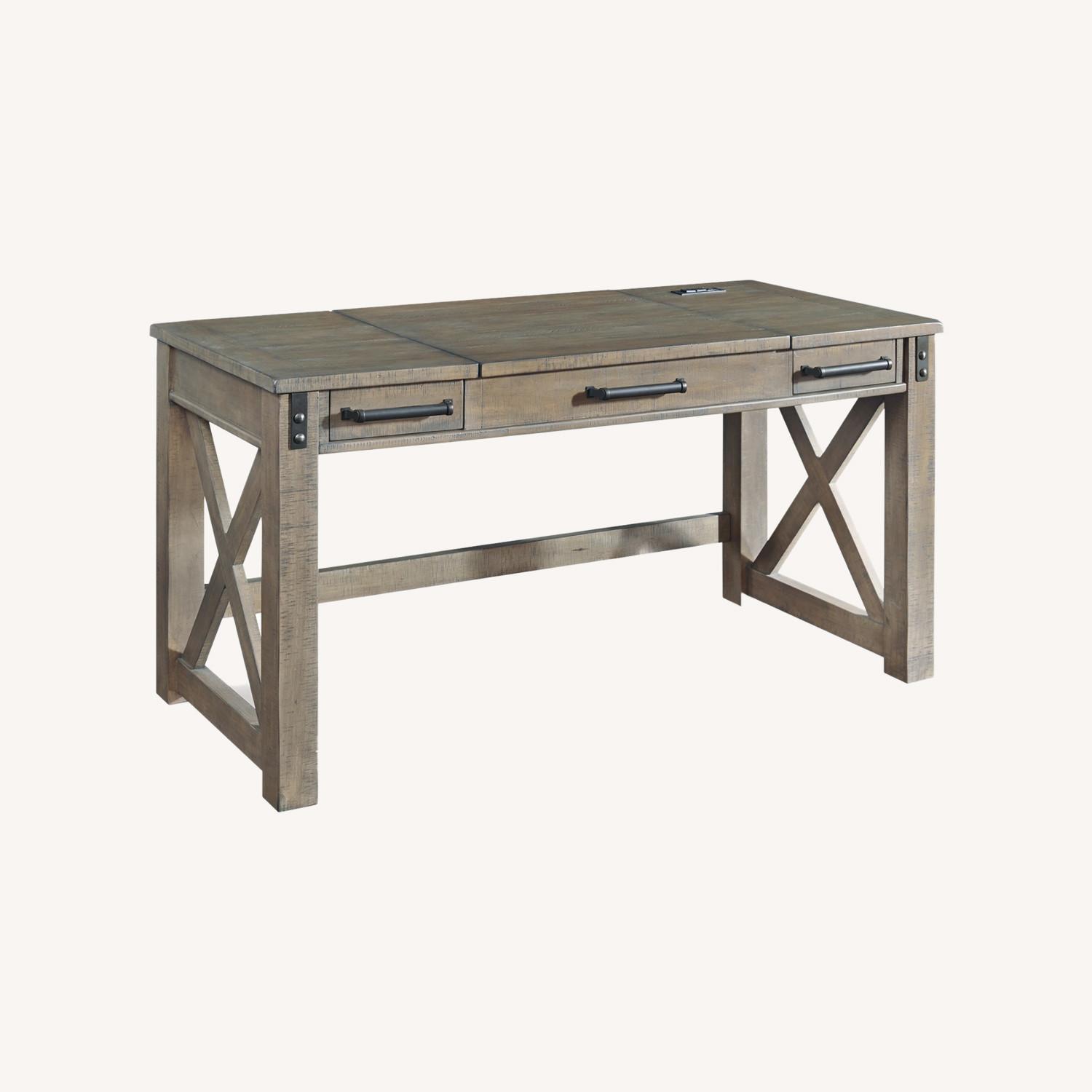 Aldwin 62" Home Office Lift Top Desk with USB Charging - image-0