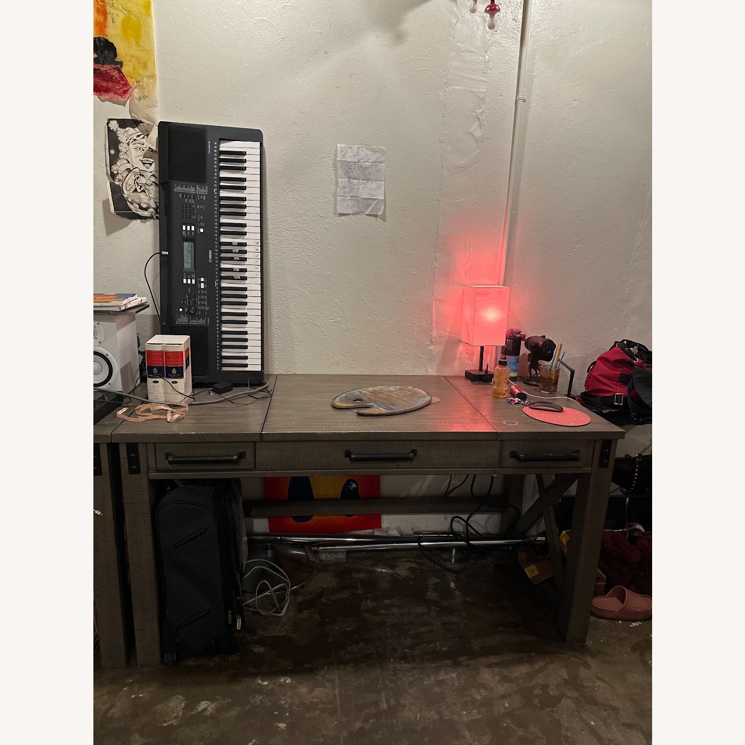 Aldwin 62" Home Office Lift Top Desk with USB Charging - image-2