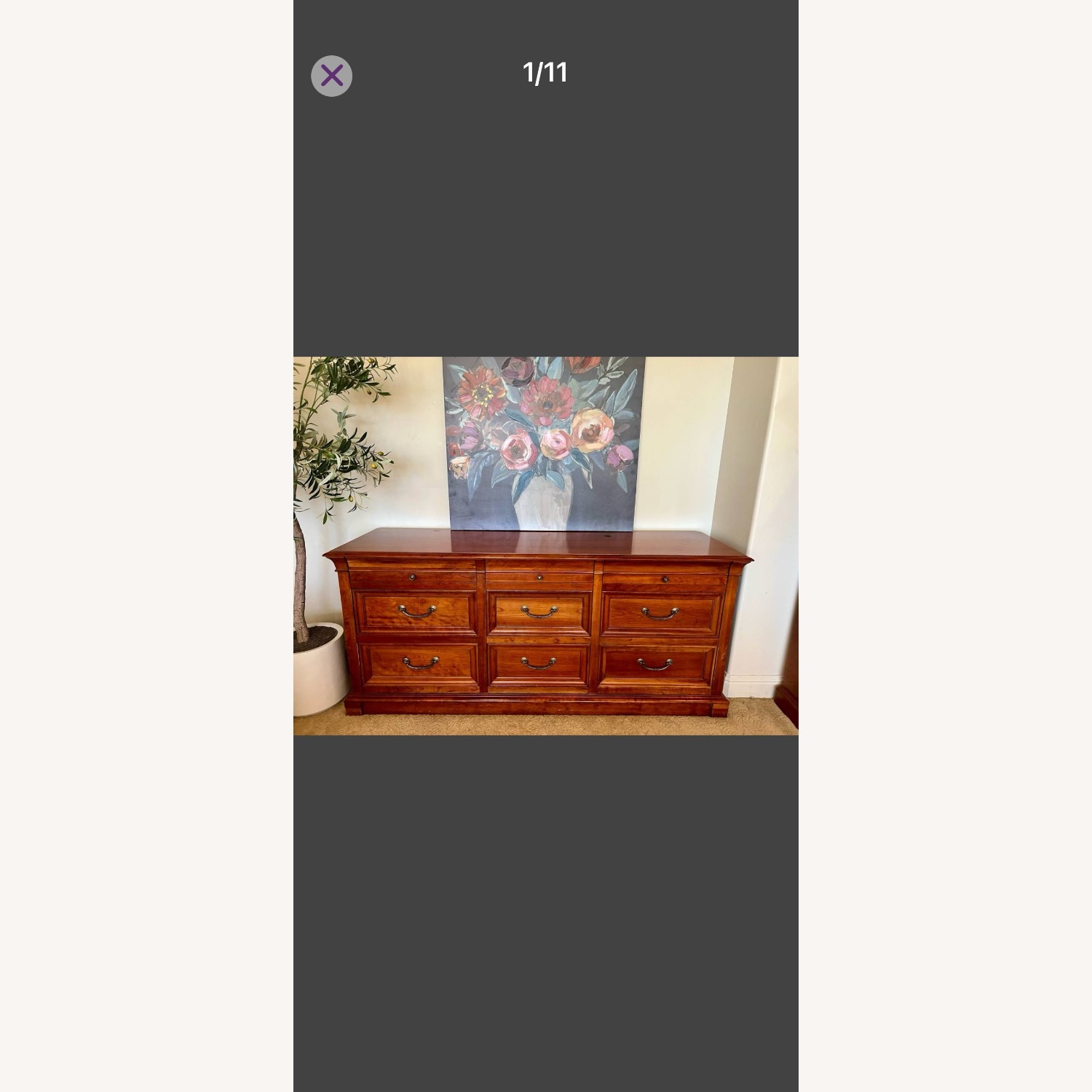 Ethan Allen Medallion 1990’s 9 Drawer Dresser - image-2