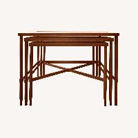 Pottery Barn Vintage Dark Brown Iron Side Tables