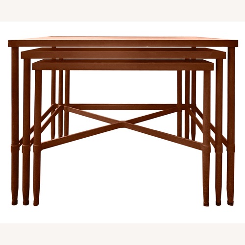 Used Pottery Barn Vintage Dark Brown Iron Side Tables for sale on AptDeco