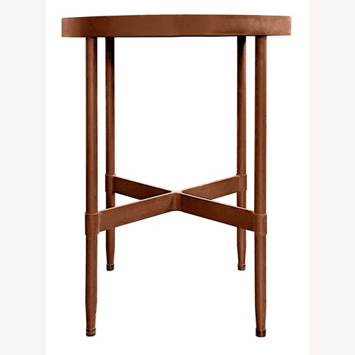 Used Pottery Barn Vintage Iron Round Table for sale on AptDeco