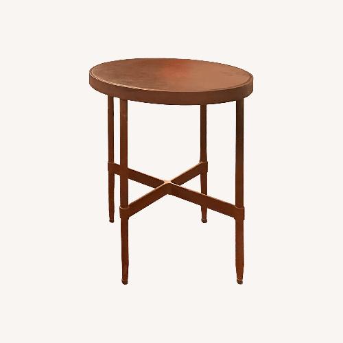 Used Pottery Barn Vintage Iron Round Table for sale on AptDeco