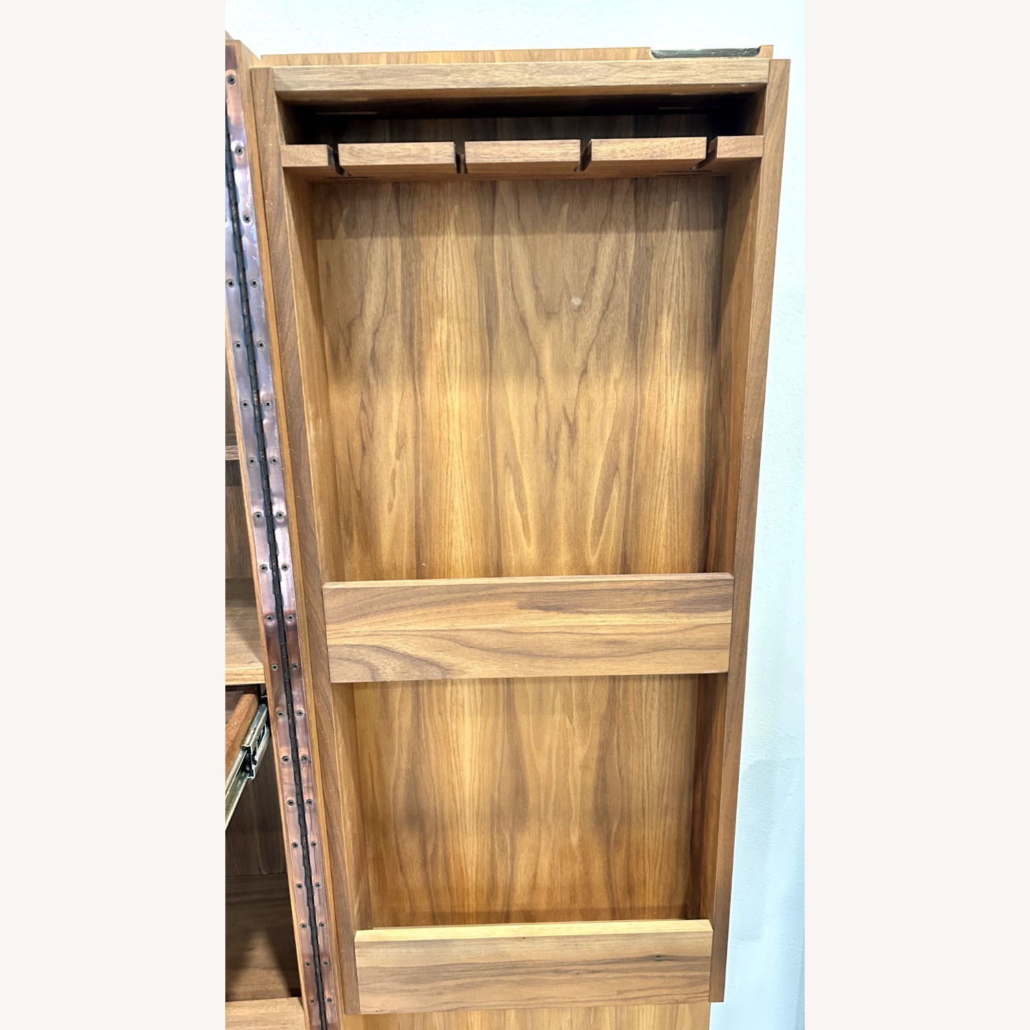 Crate & Barrel Victuals Solid Walnut Wood Wine Cabinet - image-4