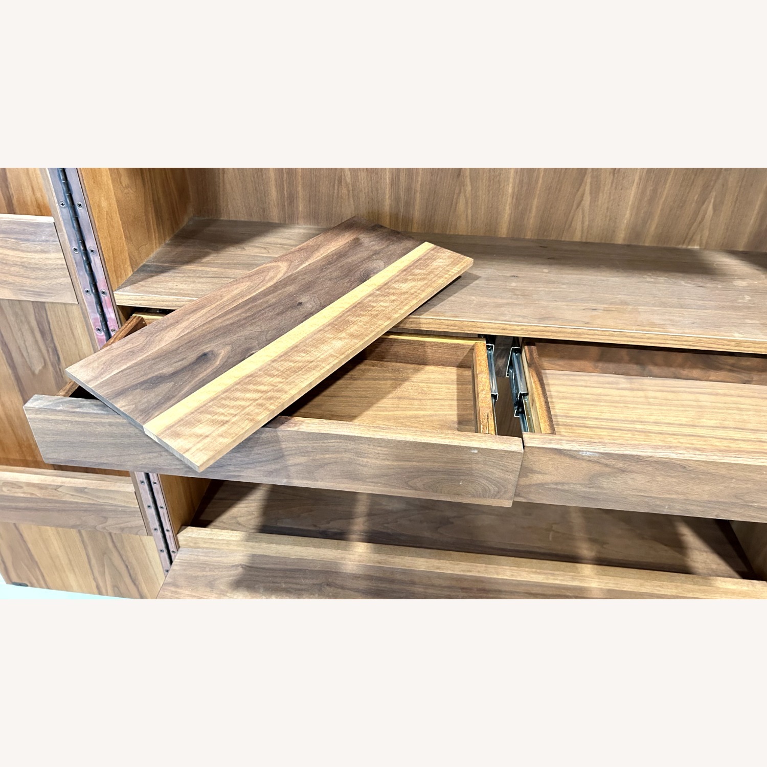 Crate & Barrel Victuals Solid Walnut Wood Wine Cabinet - image-6