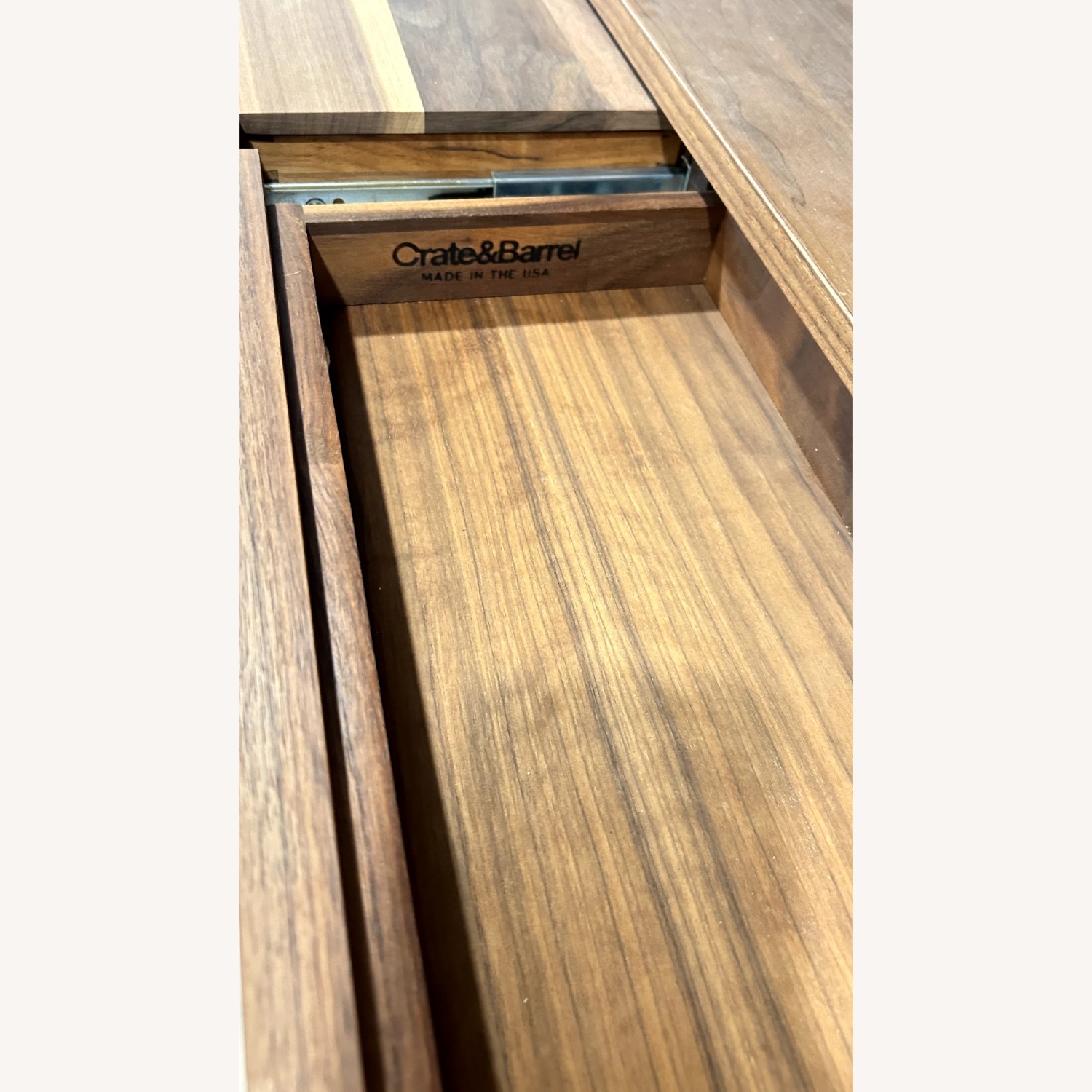 Crate & Barrel Victuals Solid Walnut Wood Wine Cabinet - image-5