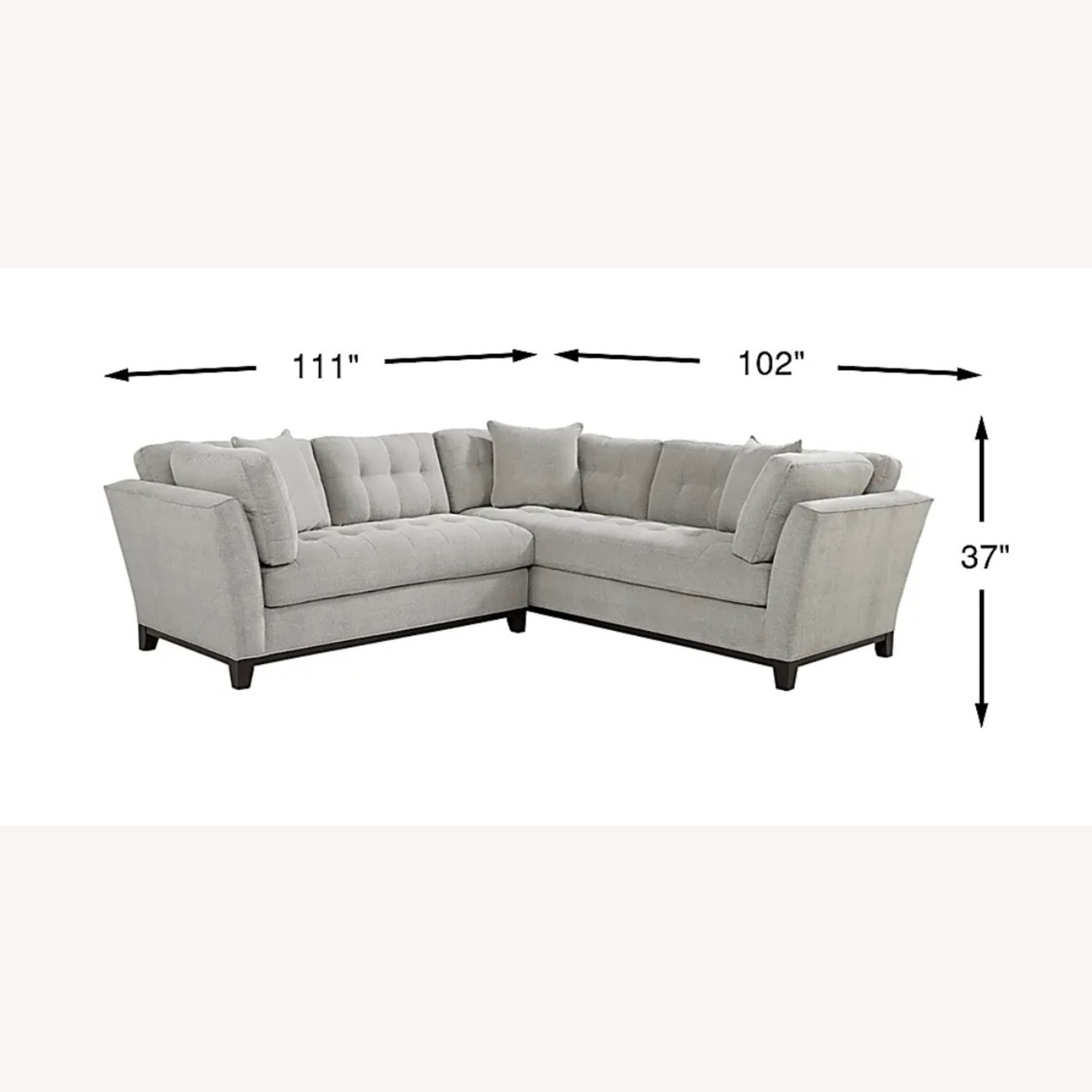 Rooms To Go Cindy Crawford Metropolis 2 pc Sectional - image-3