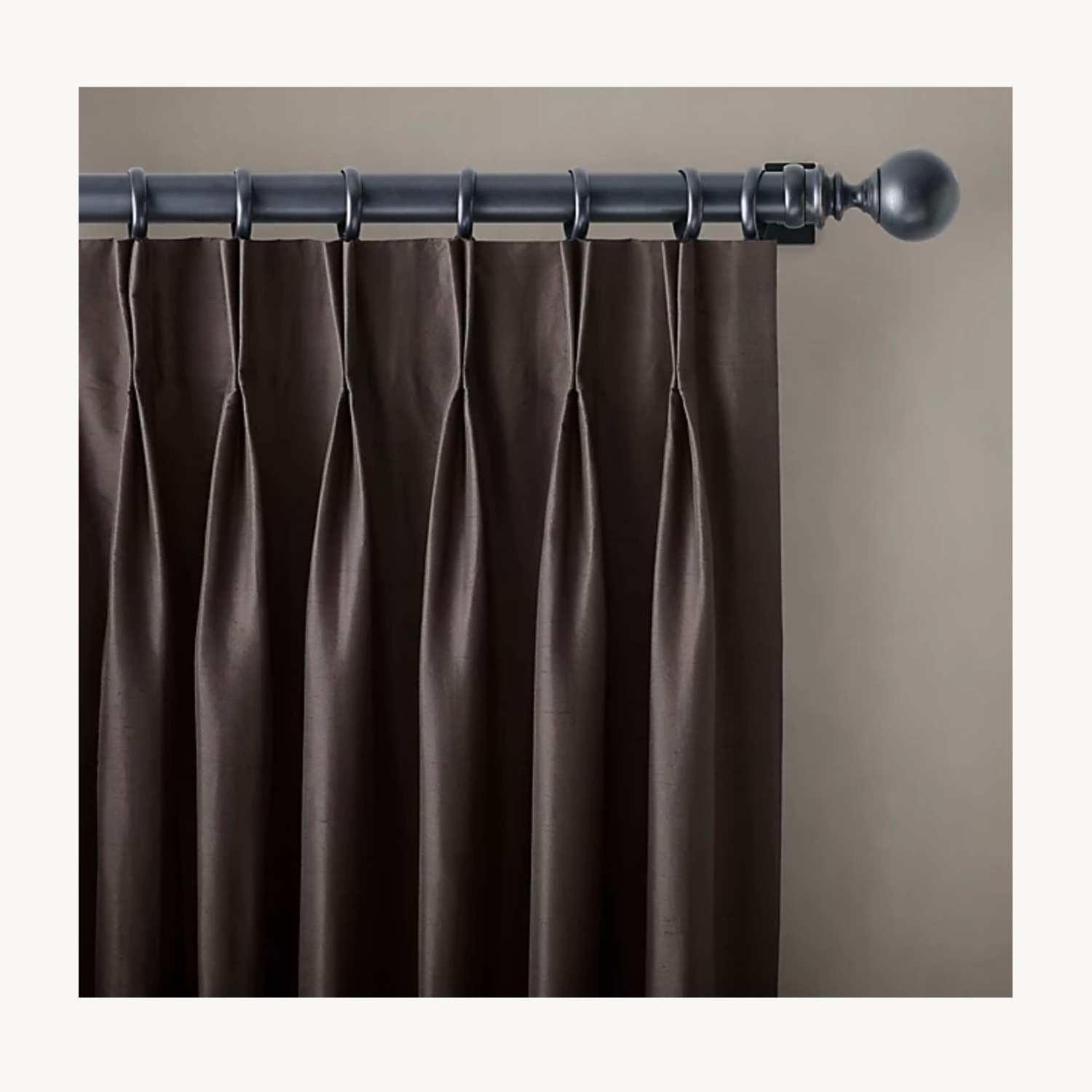 Restoration Hardware Thai Silk French Pleat Drapes - image-0
