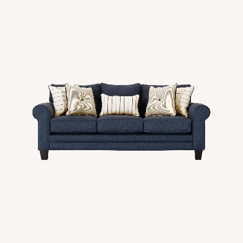 Used Raymour & Flanigan McKinley Blue 3+ Piece Sectional for sale on AptDeco