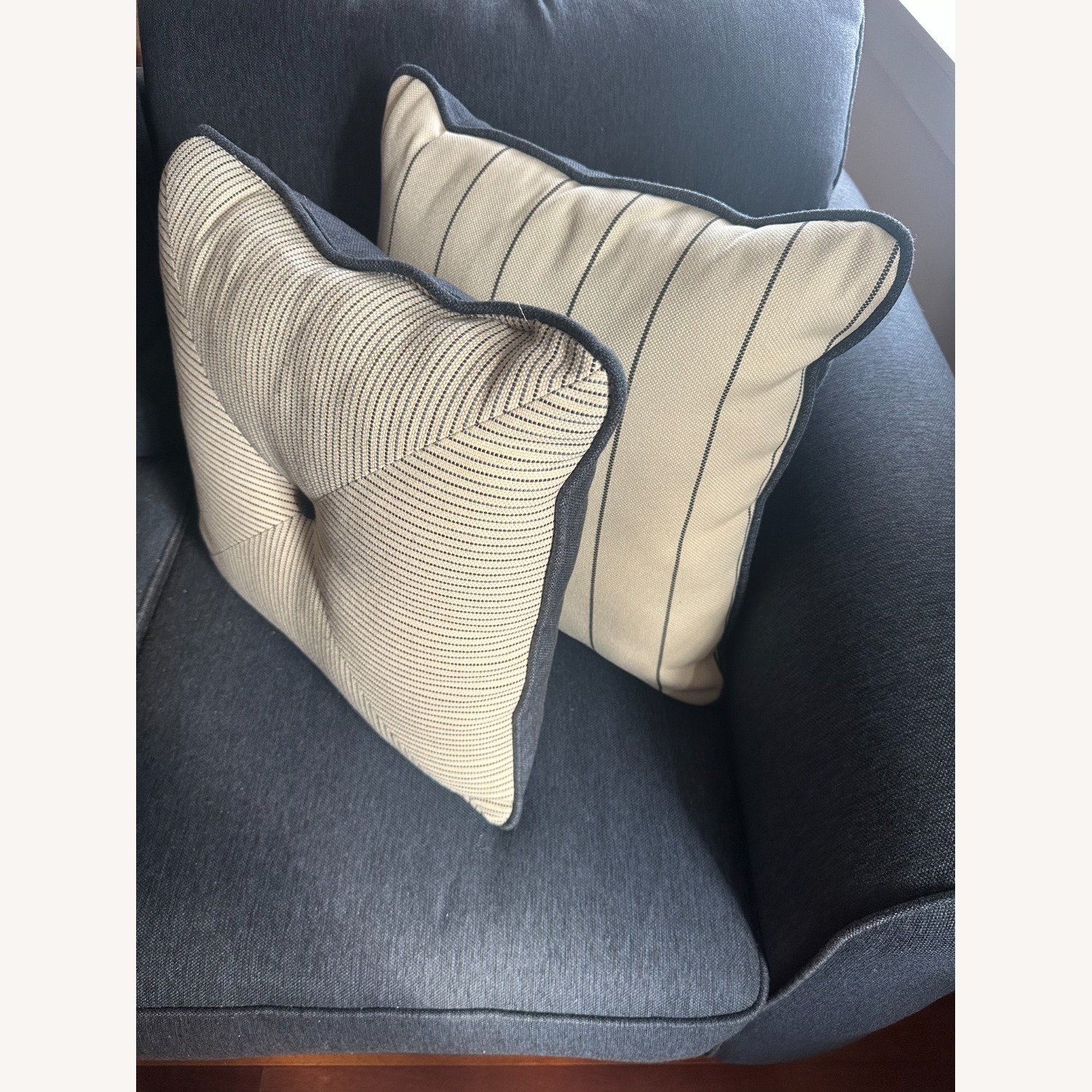 Raymour & Flanigan McKinley Blue 3+ Piece Sectional - image-4