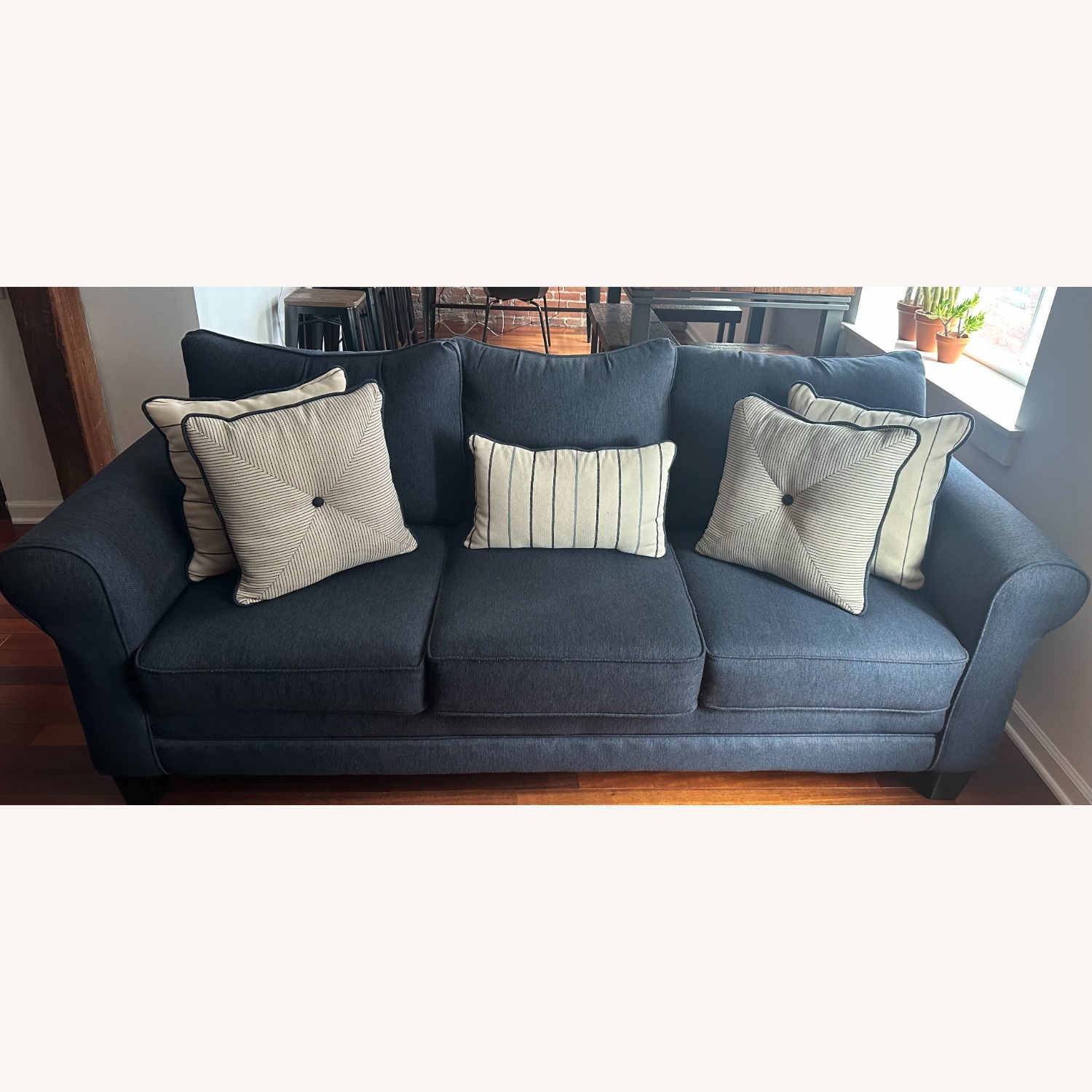 Raymour & Flanigan McKinley Blue 3+ Piece Sectional - image-1