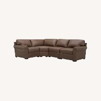 Macy's Dark Brown Leather 3+ Piece Sectional